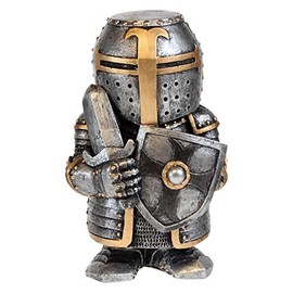 Nemesis Now Sir Defendalot Figurine 16cm Silver, Resin, One Size