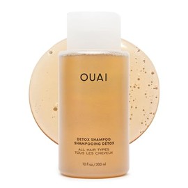 OUAI Champú Detox - Champú aclarante para eliminar acumulación, suciedad, aceite, productos y agua dura - Vinagre de sidra de manzana y queratina para