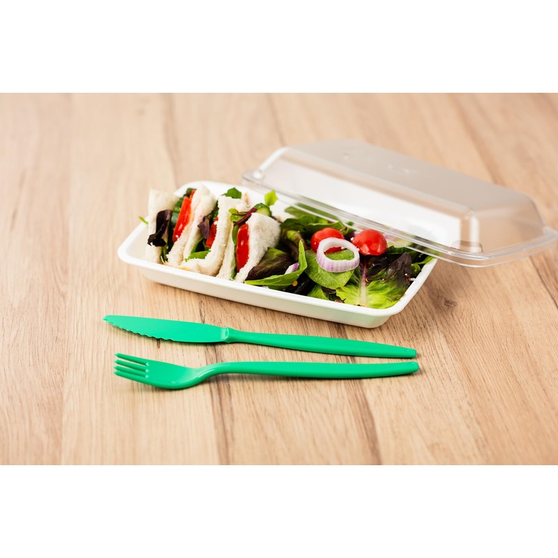 Harfield Polycarbonate Cutlery Set Grey Green 20cm (x4 Sets)