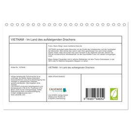 VIETNAM - Im Land des aufsteigenden Drachens (Tischkalender 2026 DIN A5 quer), CALVENDO Monatskalender: Hanoi, Ho Chi Minh City, Hoi An und Hue (CALVENDO Orte)