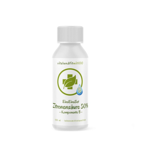 Citric Acid 50% – 100 ml – Food Grade –