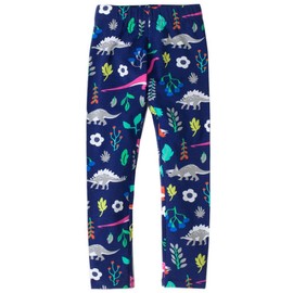 Julerwoo Toddler's Navy Leggings Fun Dinosaur Printed Pants(4T, Dinosaur)