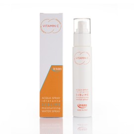 irsan Aufhellendes Gesichtserfrischende Feuchtigkeitsspray mit reinem VITAMIN C, Hyaluronsäure, Rose, Kamille und Schafgarbe. 100 ml.