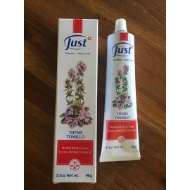 Swiss JUST Crema Herbal Corporal Tomillo Herbal Body Cream Thyme 3.3oz Exp 01/26