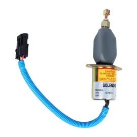 Worldthump Shut Off Solenoid, 1pc Fuel Stop Solenoid 127973 1751ES-12A6UC3B1S5 1700-1506 Replacement for Kubota Engine V2203 for Gehl Skid Steer Loader SL4625 4625SX 4625DX