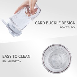 LHHW Protein Shaker, BPA Free Shaker, Protein Shaker, Tritan Make Protein Shakes - 500ml (White)