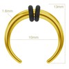 2pc Gold Pinchers Septum Bar Buffalo Taper Horseshoe Bar Double