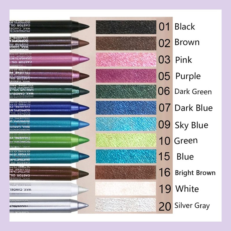 Riceel 12 Eyeliner Colours, Eyeliner Shadow, Eyeliner, Waterproof, Eyeliner Neon,
