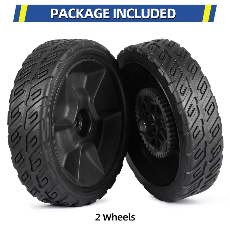 GICOOL 42710-VR8-N00ZA Lawn Mower Rear Wheels, 8 Inch Wheels Kit