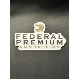 Federal Die Cut Sticker Firearms Ammunition Gun Safe Car Outdoor Decal 4”x2.25”