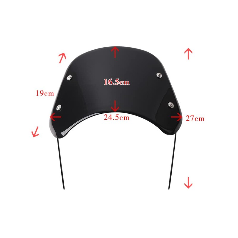 SINLIRU Motorcycle Windshield Front Fly Screen Universal Windscreen