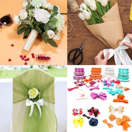 IHKFILAN Satin Ribbon in Hot Red (16 mm x 45.72 m) Matt Shiny Gift Ribbon, Elegant Ribbon for Decorating & Crafts, for Wrapping Special Gifts, for Weddings, Christenings