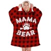 Warmstorey Mama Bear Hoodie Blanket For Women Wearable Blanket Hoodie
