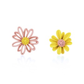 Flower Earrings Women Colorful Floral Stud Earrings Tulip Daisy Stud Earrings Cute Flower Jewerly Gifts for Women