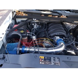 2014-2020 Cold Air Intake System with Heat Shield Kit + Filter Combo BLACK Compatible For Silverado Escalade Suburban Tahoe Yukon Denali 5.3L/6.2L V8