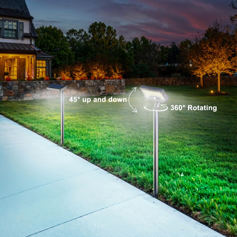 Tryme Solar Lights Outdoor Pathway, 92 Led Bright Waterproof Walkway