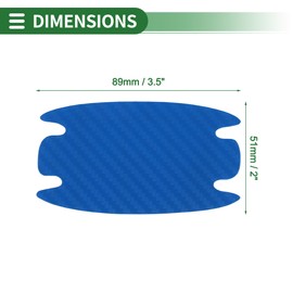 Motoforti Universal Car Door Handle Cup Cover Protection Film Reflective Stickers Anti-scratch, PVC, Light Blue 4 Pcs