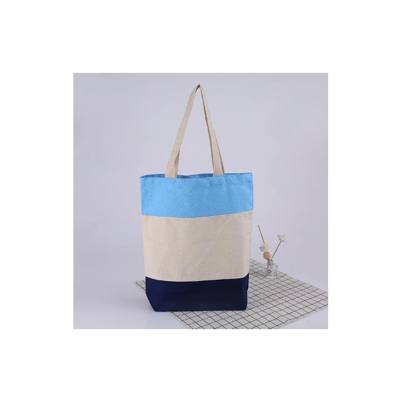 FASYACO Heavy Duty Canvas Reusable Shopping Tote Bag Daily Use