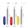 Haosie Vinyl Cutter Blades,15pcs (30/45/60 Degree) Cutting Knife Tungsten Steel