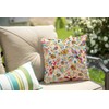 Mexican Floral Throw Pillow Cover Farmhouse Decorative Cotton Linen Pillow