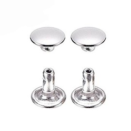 Remaches de piel de doble tapa de 8 mm x 8 mm, 100 unidades