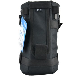 JJC DLP-6 125 x 235 mm Water Resistant Deluxe Lens Pouch with Strap - Black