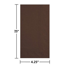 Hoffmaster 180554 Dinner Napkin, Regal Embossed, 2-Ply, 1/8 Fold, 17" Length x 15" Width, Chocolate (8 Packs of 125)