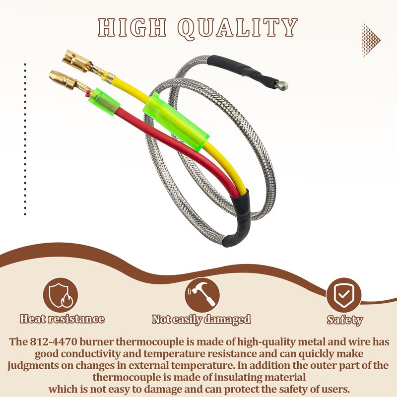 BKIFU 812-4470 Pellet Stove Thermocouple 14" for Quadrafire Castile, Contour,