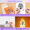 CREATCABIN 24 Pcs Flowers Silhouettes Jar Decals Mason Jar Decor