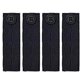 HappyHome Waist Adjuster Extender Button Set of 4 Pants Size Extender Black