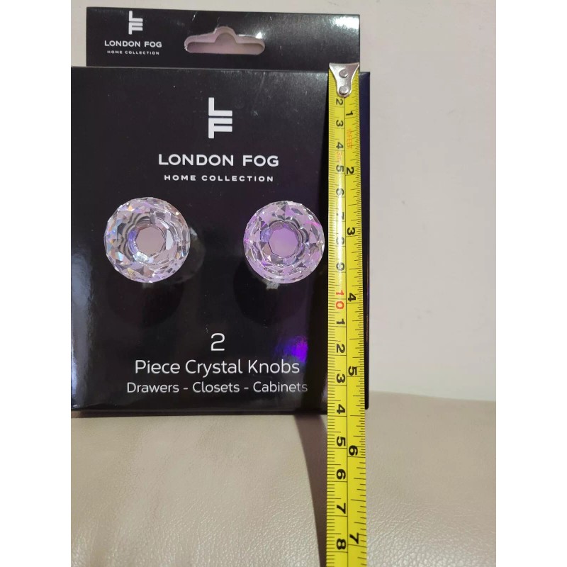 BINO New - LONDON FOG Crystal Knobs ( 2 Pieces