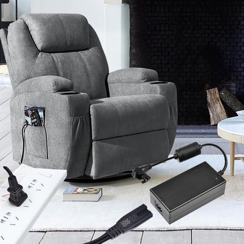 Universal Power Cord for Recliner Chair - 2-Pin Power Adapter