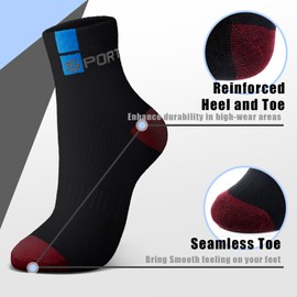 Bencailor 15 Pairs Men's Crew Socks Breathable Athletic Socks Comfort Lightweight Sport Socks for Men (Red, Blue, Gray)