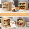 Alpeir Double Layer Large Bread Box for Kitchen Counter, Wooden