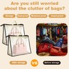 5 PCS Hanging Handbag Storage Organizer Non-Woven Transparent Dust-proof Homewares