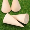 Mini Wooden Christmas Tree Ring Cone Ring Holder: 20 Pieces