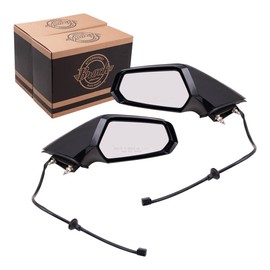 Brock Replacement Driver and Passenger Set Power Side Door Mirrors Ready-to-Paint Compatible with 2010-2015 Camaro 22762487 92247438