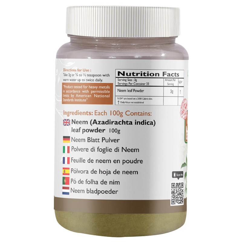 ARYAN HERBALS Neem (Indian Lilac) Powder 100gm