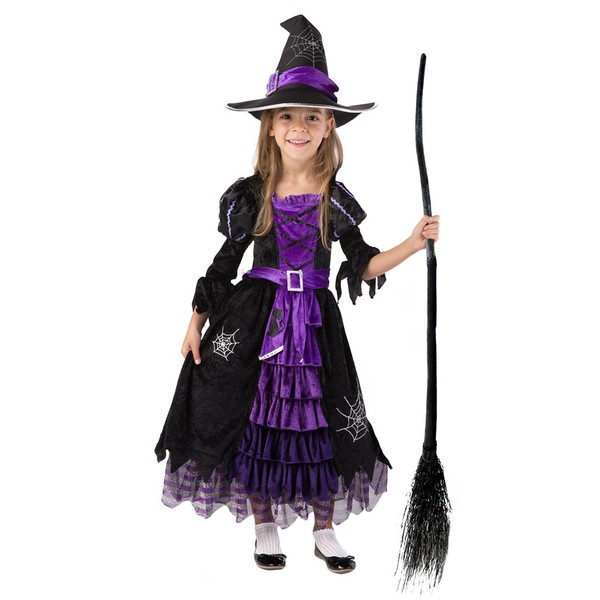 Spooktacular Creations Fairytale Witch Cute Witch Costume Deluxe Set for Girls (M 8-10) Blue