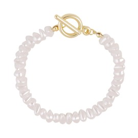 Gold Pearl Bracelet for Women Dainty Link Chain Pearl Bracelet for Women Girls Pearl Bracelet Jewelry Christmas Gifts 2023