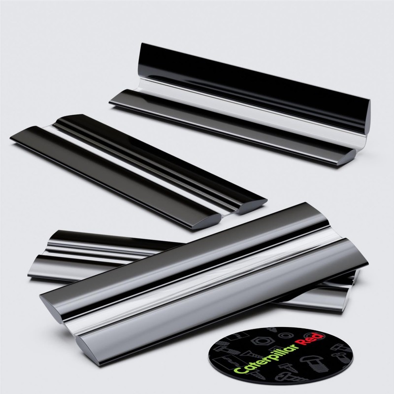4 x 100 mm Black Flex Hinges with Low Profile,