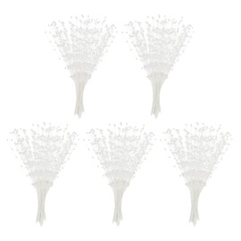 PATIKIL 4mm Pearl String Bouquet, 50 Pcs Pearl Stick Stems Bouquets Garland Spray Beaded for Bridal Beaded Wedding Party Table Decorations, White
