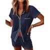 Ekouaer Womens Pajama Sets Button Down Lounge Set 2 Piece