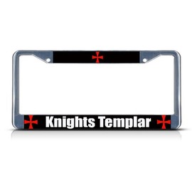 Fastasticdeals Knights Templar License Plate Frame Tag Holder Cover
