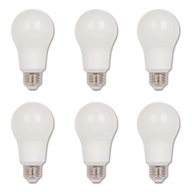 Westinghouse 5133100 9 Watt LED Bulbs (60 Watt Equivalent) Omni A19, Bright White, ENERGY STAR, Dimmable LED Bulbs, E26 Medium Base, 6-pack