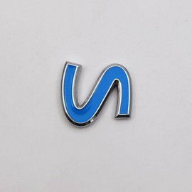 1Pc 3D Metal S Logo Badge Rear Trunk SUV Sport Emblem Accessories Sticker Decal Fit for Q30 Q70 Q50 Q50L Blue