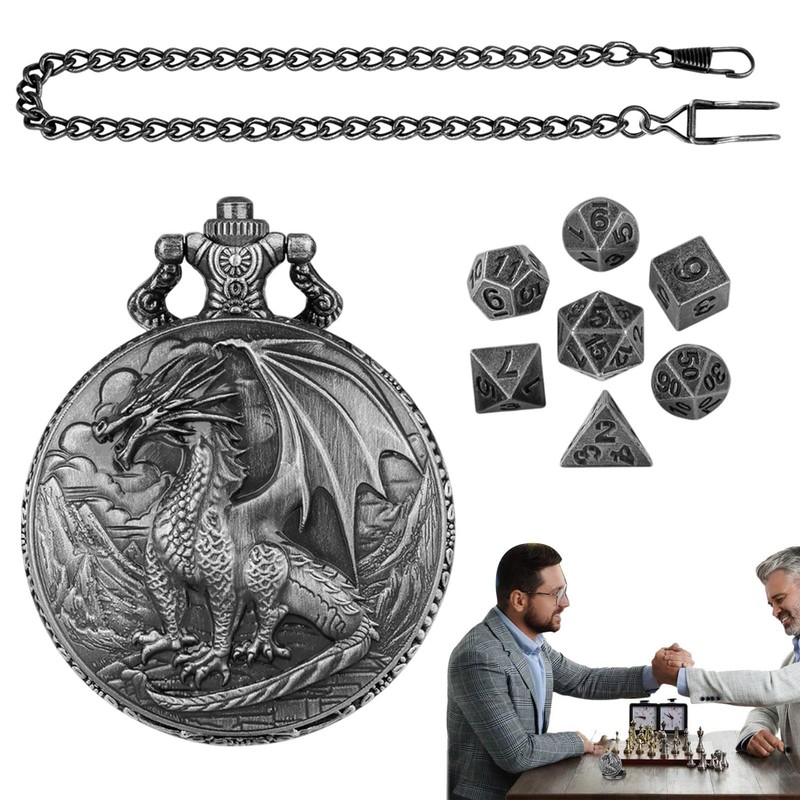 Dragon Pocket Watch Shell Case | Dragon Pattern Case Role