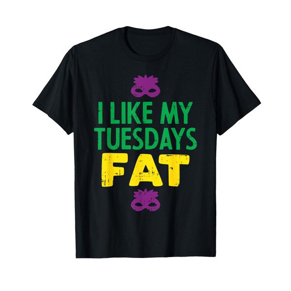 I Like My Tuesdays Fat Jester Mask Funny Mardi Gras