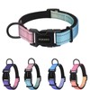 PUKAKO Reflective Dog Collar, Adjustable Soft Neoprene Padded Nylon Pet