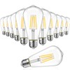 LVWIT 12 Pack ST21 LED Filament Bulb 7W(60 Watt Equivalent)